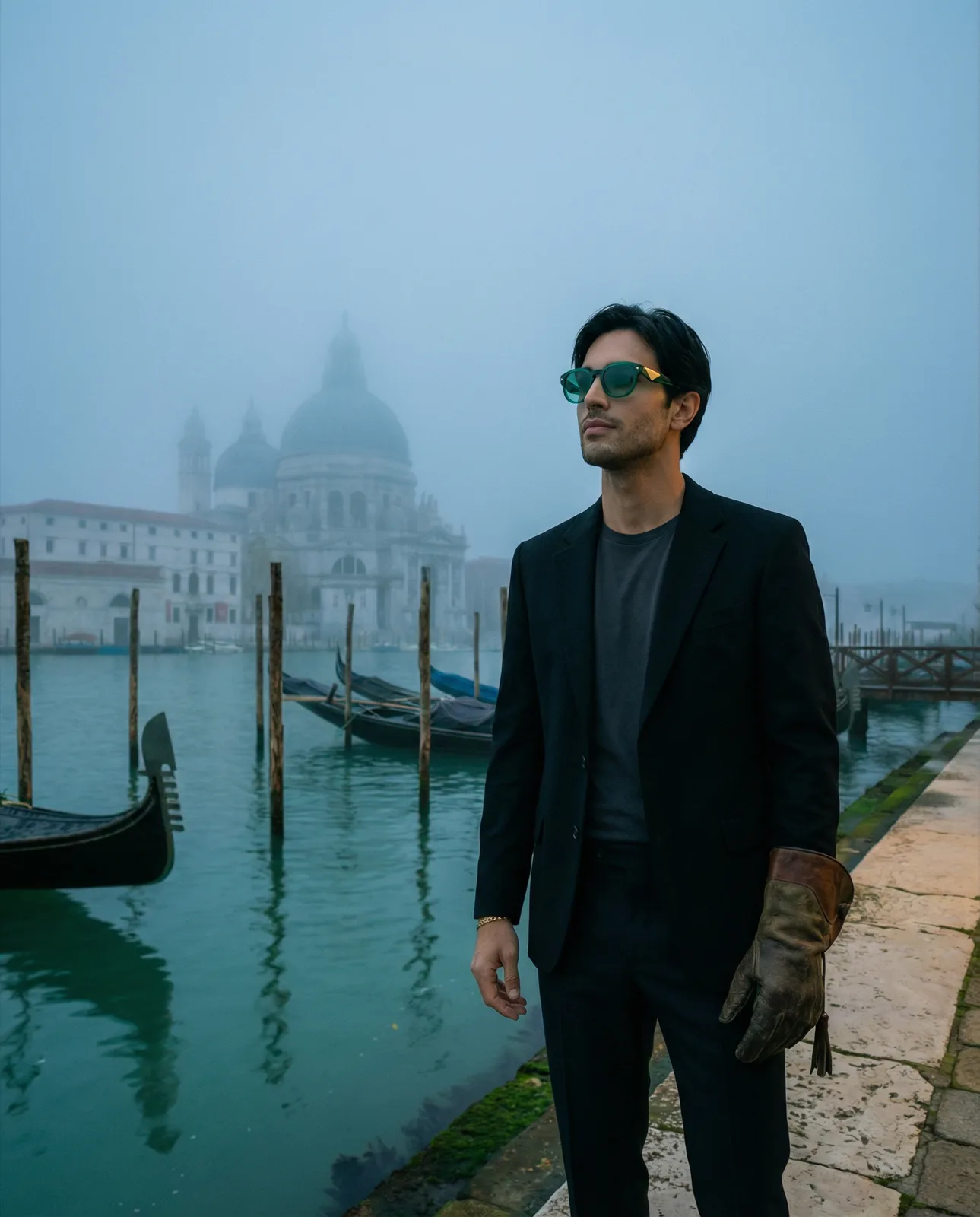 Pre-landing — Venice dock, morning fog