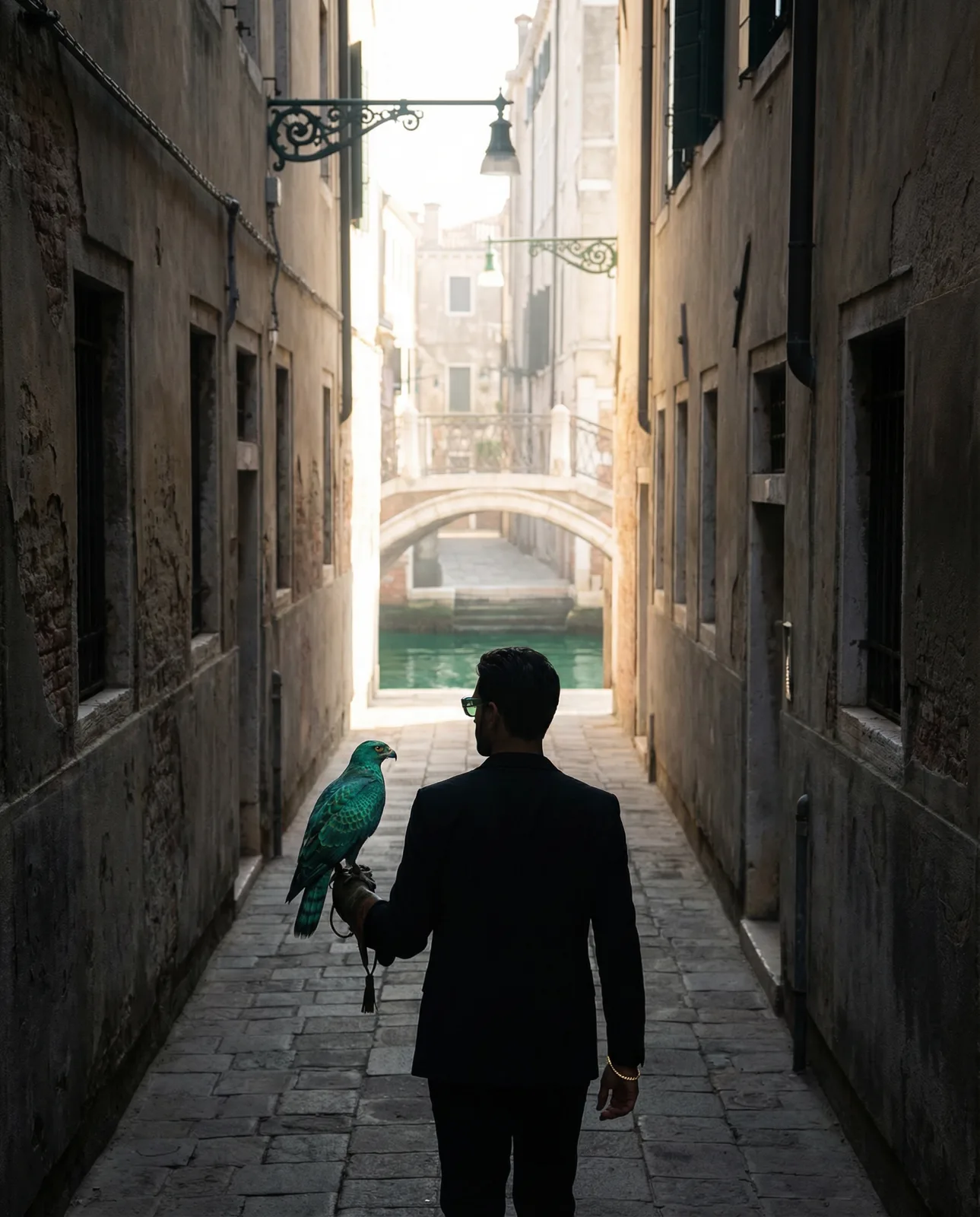The Exit — walking into a narrow Venice alley
